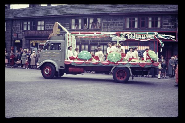 This is in St Georges Square, Hebden Bridge. This photo was taken in the 1960s by William Edmondson and was donated by his family.