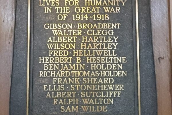 Roll of Honour at Cragg Vale