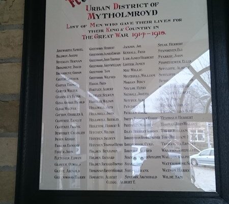 Mytholmroyd UDC Roll of Honour