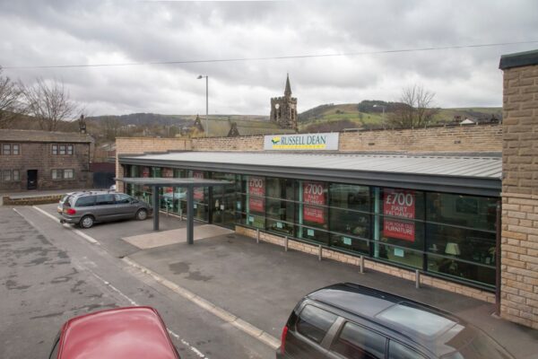 Russell Dean Store entrance, from car park