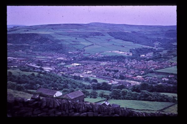 View of Mytholmroyd, from Height Road, Midgley