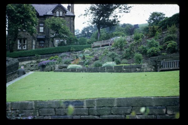 View of the small garden at Birchcliffe Road, Hebden Bridge