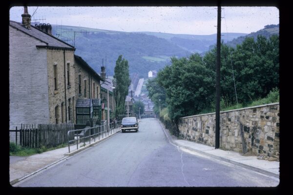 View looking down Wadsworth Lane, at Hebden Bridge