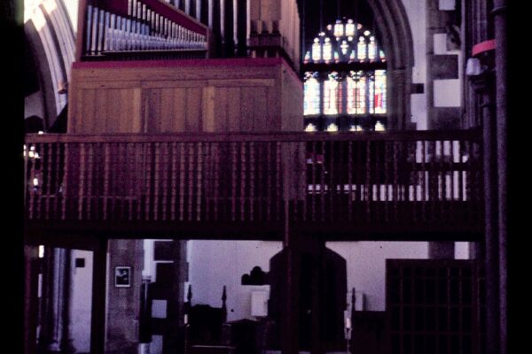 Inside the church at Heptonstall. This photo was taken in the 1960s by William Edmondson and was donated by his family.